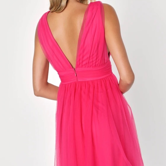 Lulus hot pink tulle dress - Picture 3 of 4